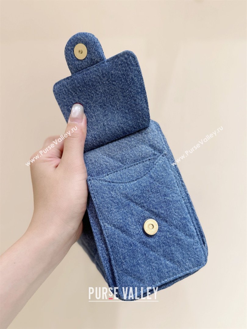 Chanel 25 Mini Handbag in Blue Washed Denim AS5631 2026 Top Quality (SHUNY-26031806)