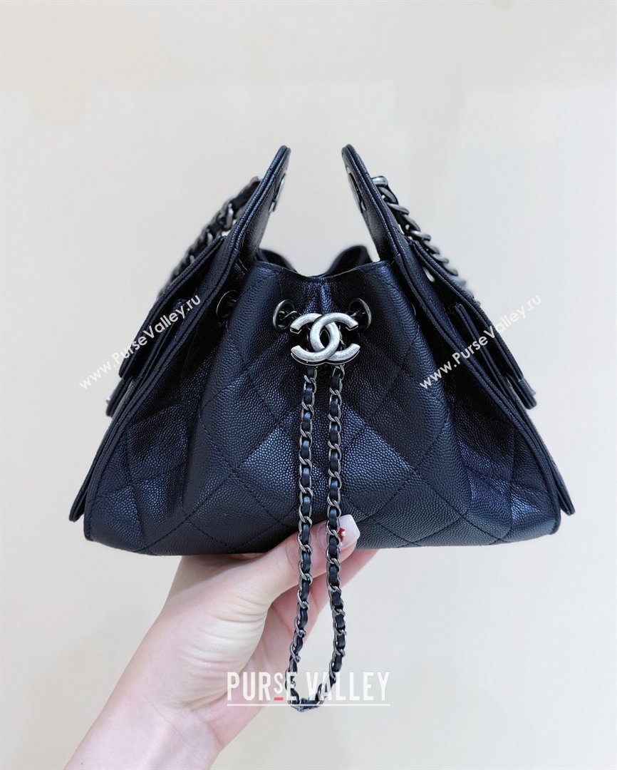 Chanel 25 Mini Handbag in Grained Calfskin AS5631 Black/Silver 2026 Top Quality (SHUNY-26031807)