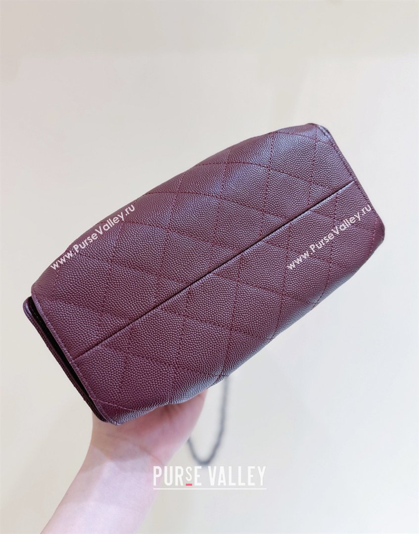 Chanel 25 Mini Handbag in Grained Calfskin AS5631 Burgundy/Silver 2026 Top Quality (SHUNY-26031808)