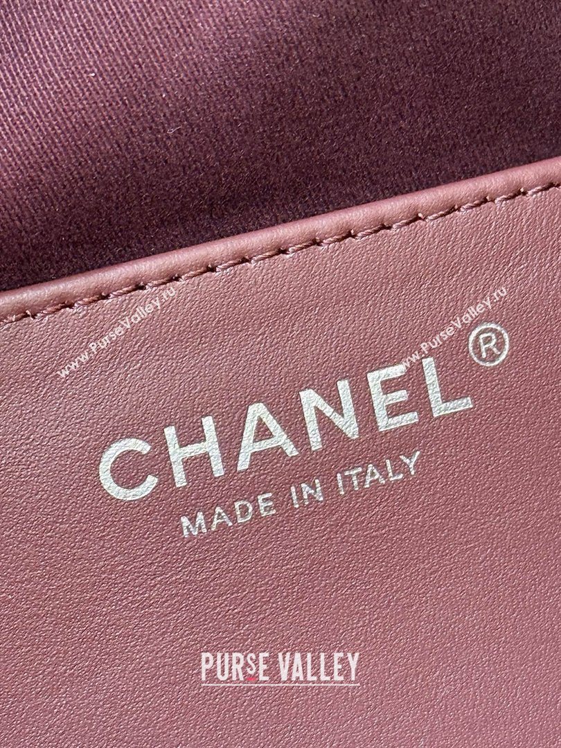 Chanel 25 Mini Handbag in Grained Calfskin AS5631 Burgundy/Silver 2026 Top Quality (SHUNY-26031808)