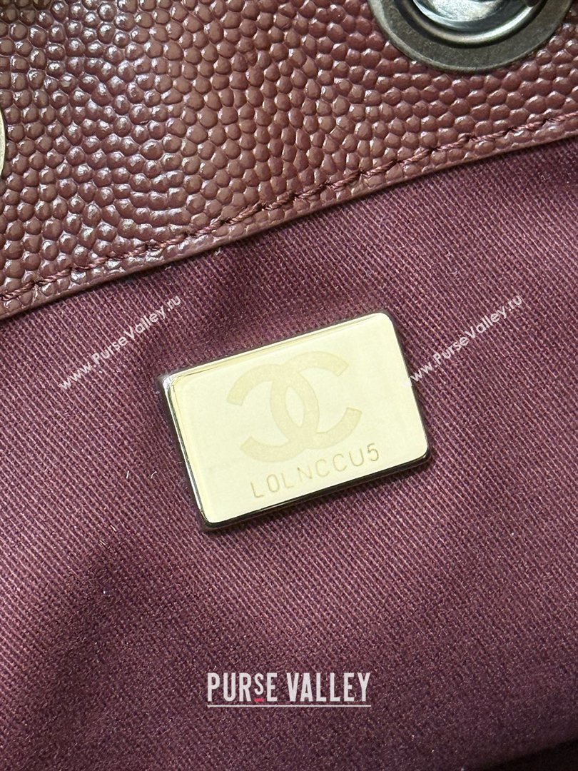 Chanel 25 Mini Handbag in Grained Calfskin AS5631 Burgundy/Silver 2026 Top Quality (SHUNY-26031808)