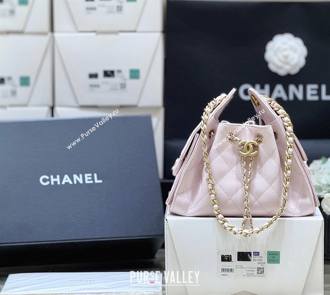 Chanel 25 Mini Handbag in Grained Calfskin AS5631 Pink/Gold 2026 Top Quality (SHUNY-26031810)