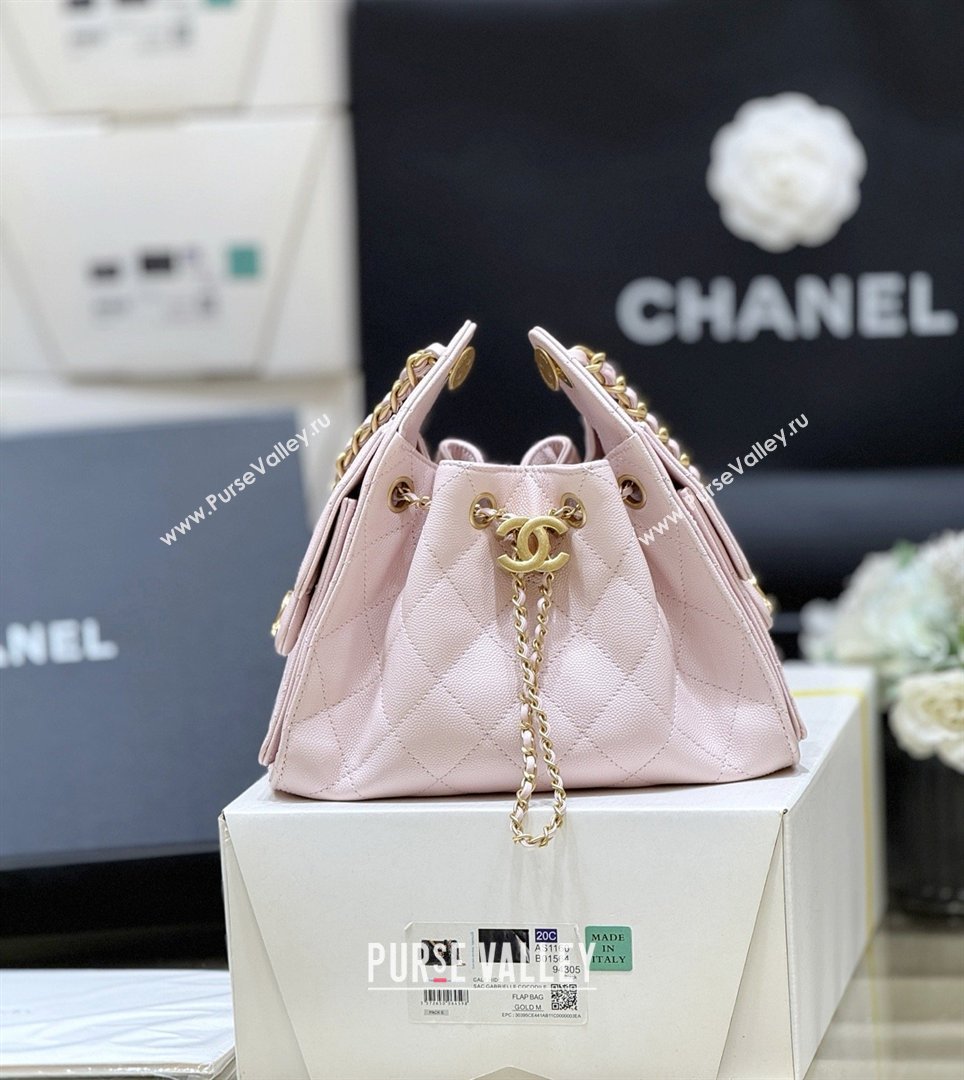 Chanel 25 Mini Handbag in Grained Calfskin AS5631 Pink/Gold 2026 Top Quality (SHUNY-26031810)