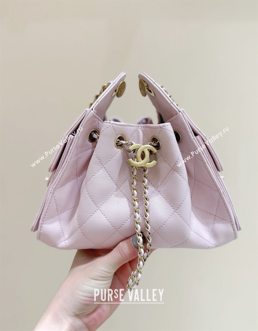 Chanel 25 Mini Handbag in Grained Calfskin AS5631 Pink/Gold 2026 Top Quality (SHUNY-26031810)