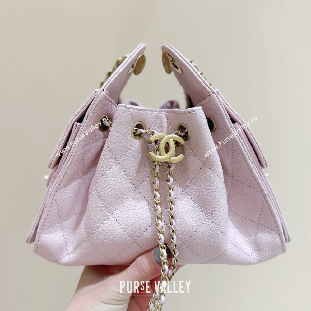 Chanel 25 Mini Handbag in Grained Calfskin AS5631 Pink/Gold 2026 Top Quality (SHUNY-26031810)
