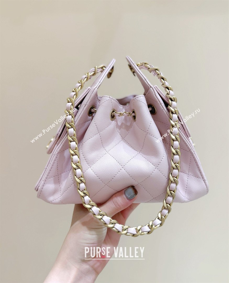 Chanel 25 Mini Handbag in Grained Calfskin AS5631 Pink/Gold 2026 Top Quality (SHUNY-26031810)