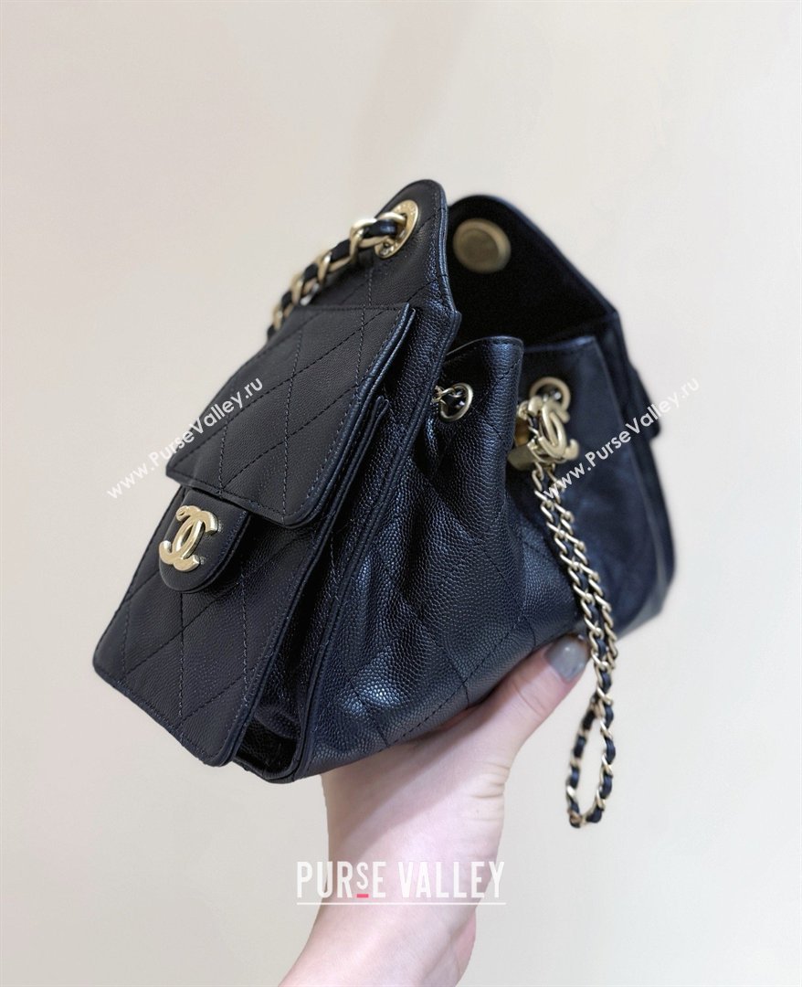 Chanel 25 Mini Handbag in Grained Calfskin AS5631 Black/Gold 2026 Top Quality (SHUNY-26031811)
