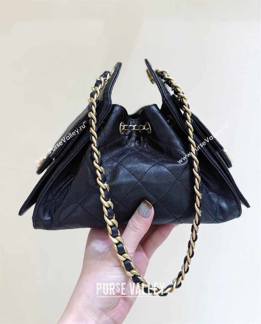 Chanel 25 Mini Handbag in Grained Calfskin AS5631 Black/Gold 2026 Top Quality (SHUNY-26031811)