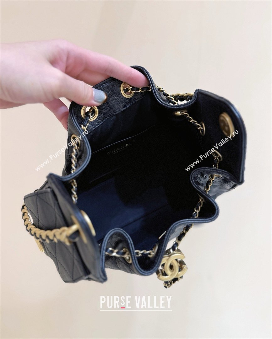 Chanel 25 Mini Handbag in Grained Calfskin AS5631 Black/Gold 2026 Top Quality (SHUNY-26031811)