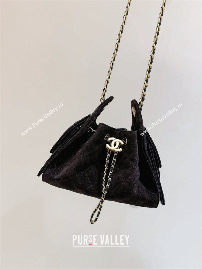 Chanel 25 Mini Handbag in Suede Calfskin AS5631 Dark Brown 2026 Top Quality (SHUNY-26032301)