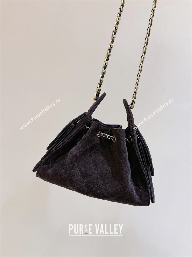 Chanel 25 Mini Handbag in Suede Calfskin AS5631 Dark Brown 2026 Top Quality (SHUNY-26032301)
