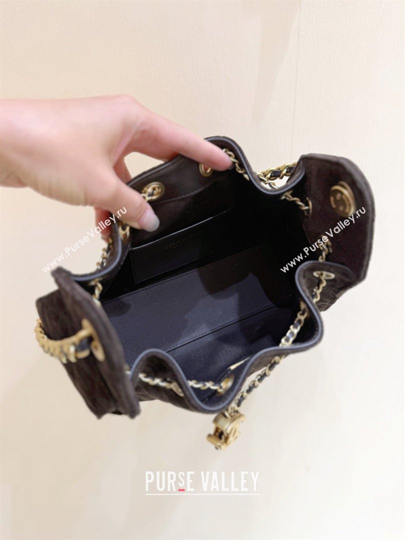 Chanel 25 Mini Handbag in Suede Calfskin AS5631 Dark Brown 2026 Top Quality (SHUNY-26032301)