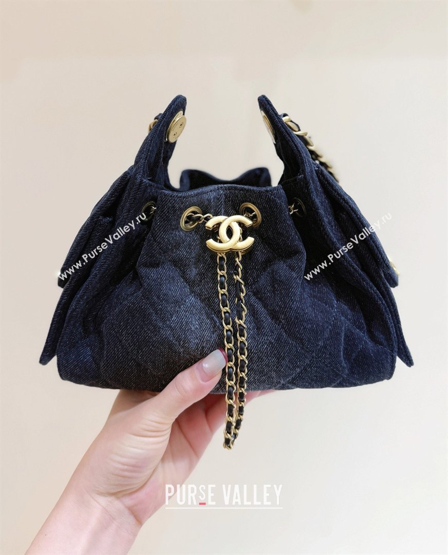 Chanel 25 Mini Handbag in Deep Blue Washed Denim AS5631 2026 Top Quality (SHUNY-26031805)