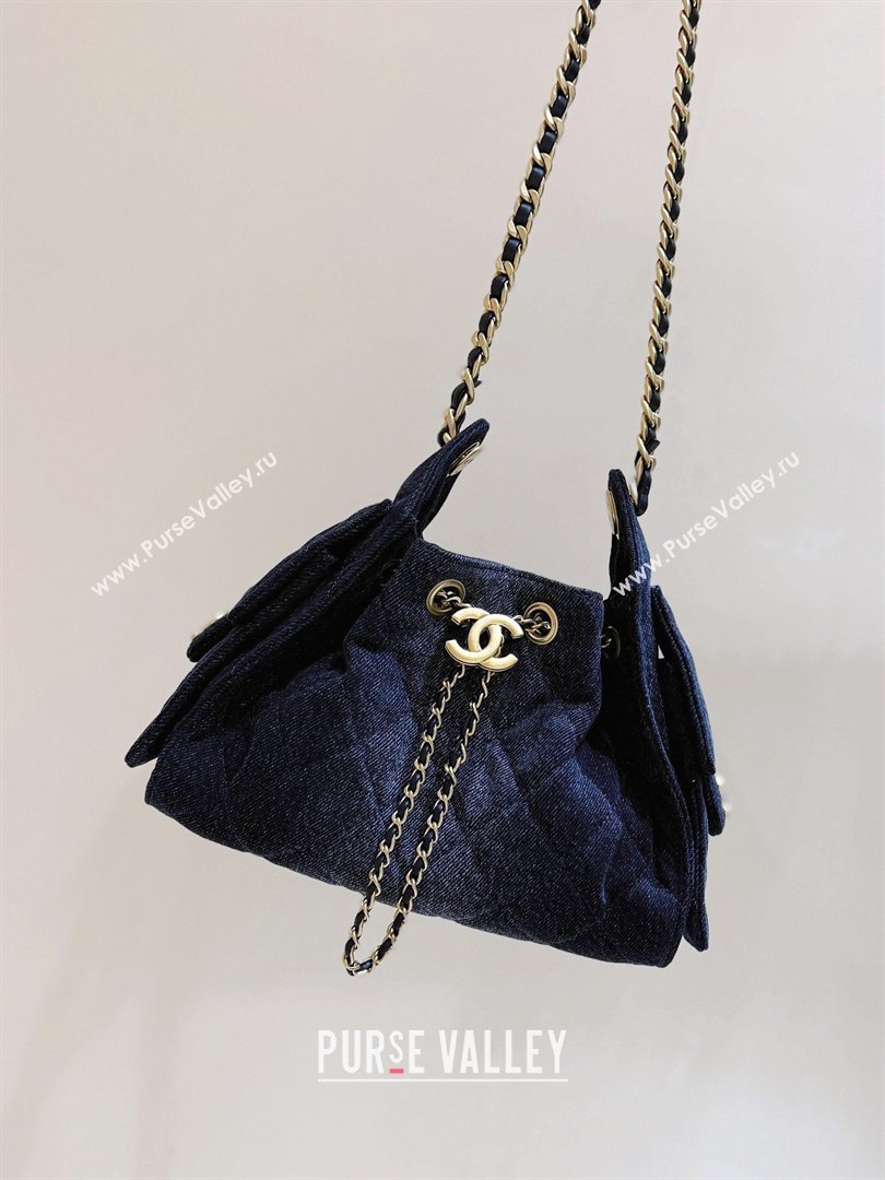 Chanel 25 Mini Handbag in Deep Blue Washed Denim AS5631 2026 Top Quality (SHUNY-26031805)