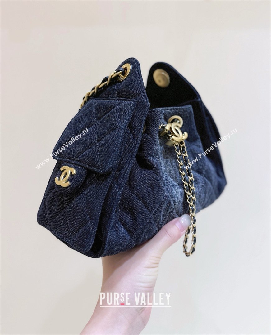 Chanel 25 Mini Handbag in Deep Blue Washed Denim AS5631 2026 Top Quality (SHUNY-26031805)