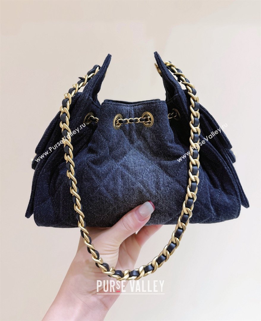 Chanel 25 Mini Handbag in Deep Blue Washed Denim AS5631 2026 Top Quality (SHUNY-26031805)