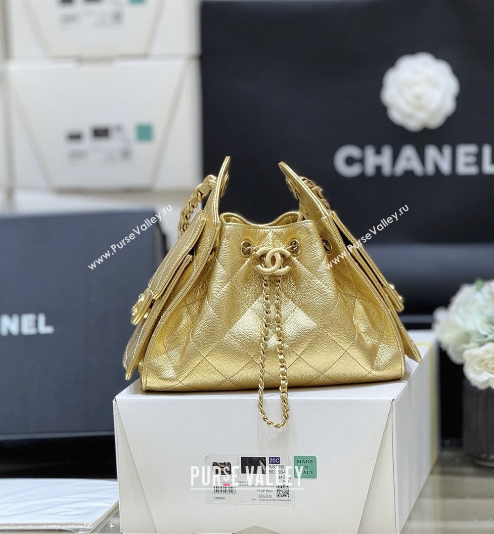 Chanel 25 Mini Handbag in Grained Calfskin AS5631 Gold 2026 Top Quality (SHUNY-26031813)