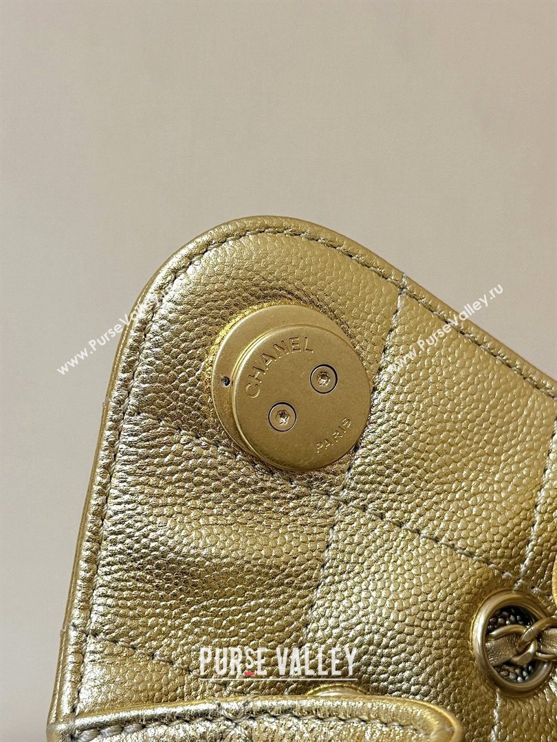 Chanel 25 Mini Handbag in Grained Calfskin AS5631 Gold 2026 Top Quality (SHUNY-26031813)