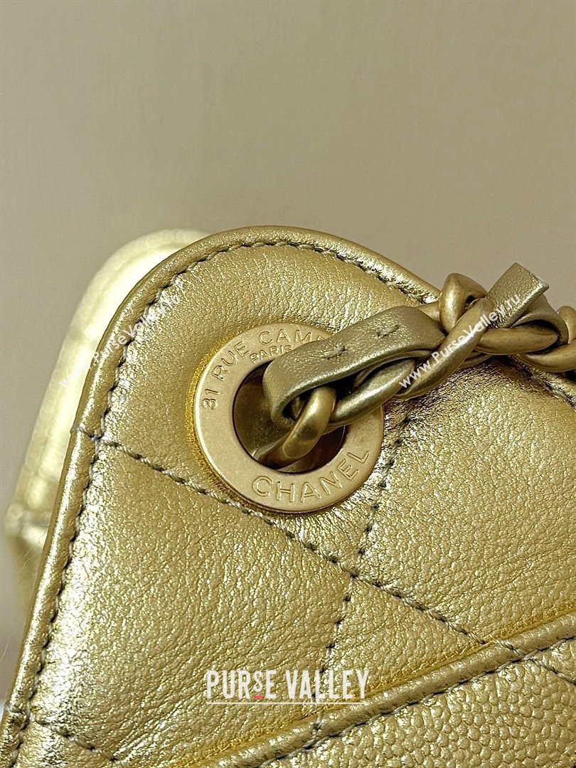 Chanel 25 Mini Handbag in Grained Calfskin AS5631 Gold 2026 Top Quality (SHUNY-26031813)