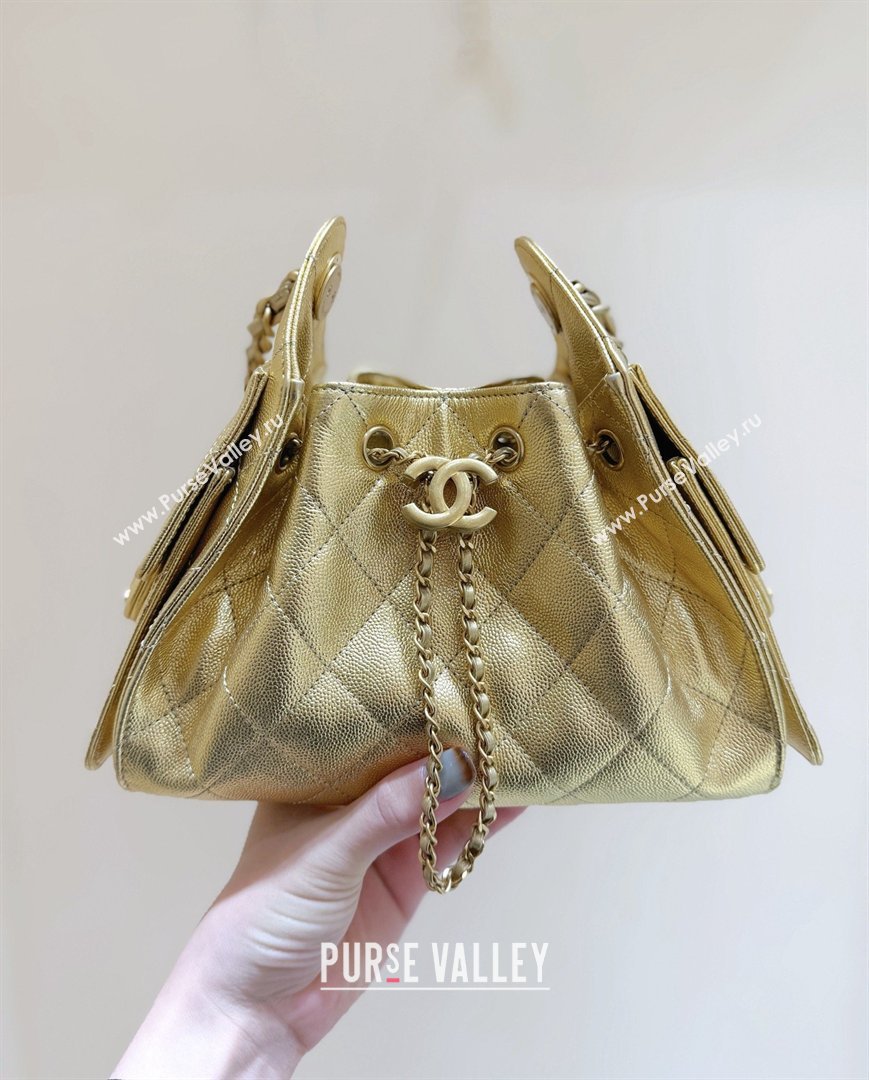 Chanel 25 Mini Handbag in Grained Calfskin AS5631 Gold 2026 Top Quality (SHUNY-26031813)