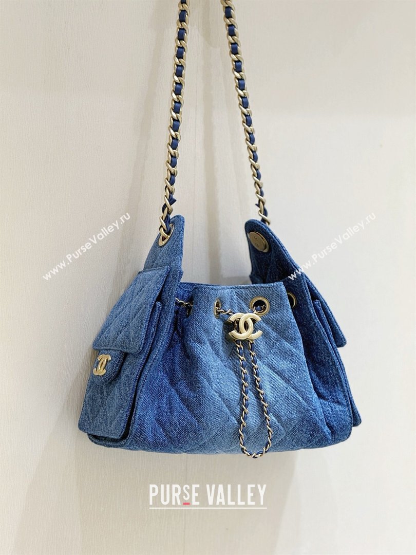 Chanel 25 Mini Handbag in Blue Washed Denim AS5631 2026 Top Quality (SHUNY-26031806)