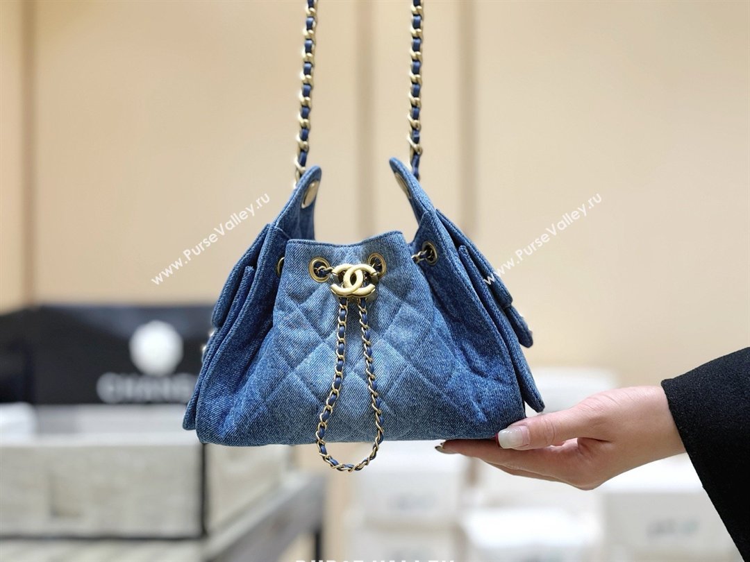 Chanel 25 Mini Handbag in Blue Washed Denim AS5631 2026 Top Quality (SHUNY-26031806)