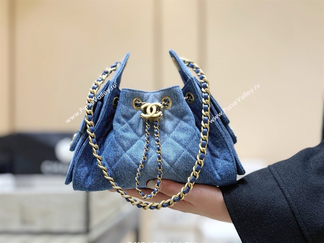 Chanel 25 Mini Handbag in Blue Washed Denim AS5631 2026 Top Quality (SHUNY-26031806)