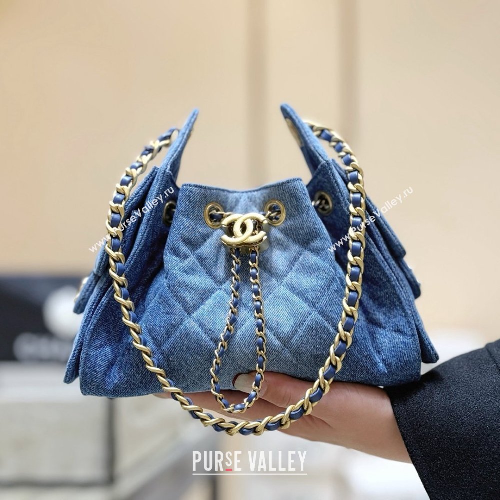 Chanel 25 Mini Handbag in Blue Washed Denim AS5631 2026 Top Quality (SHUNY-26031806)