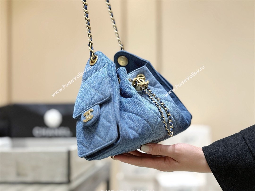 Chanel 25 Mini Handbag in Blue Washed Denim AS5631 2026 Top Quality (SHUNY-26031806)