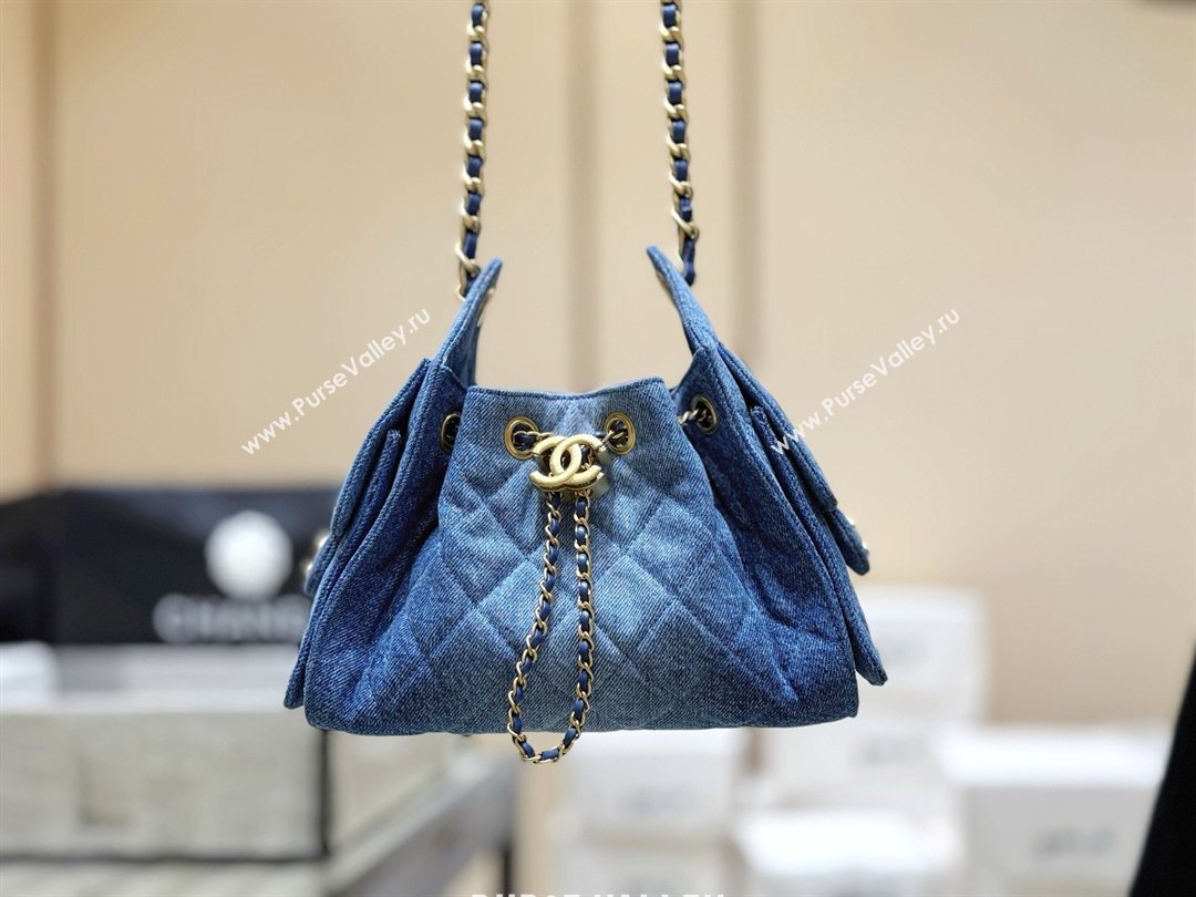 Chanel 25 Mini Handbag in Blue Washed Denim AS5631 2026 Top Quality (SHUNY-26031806)