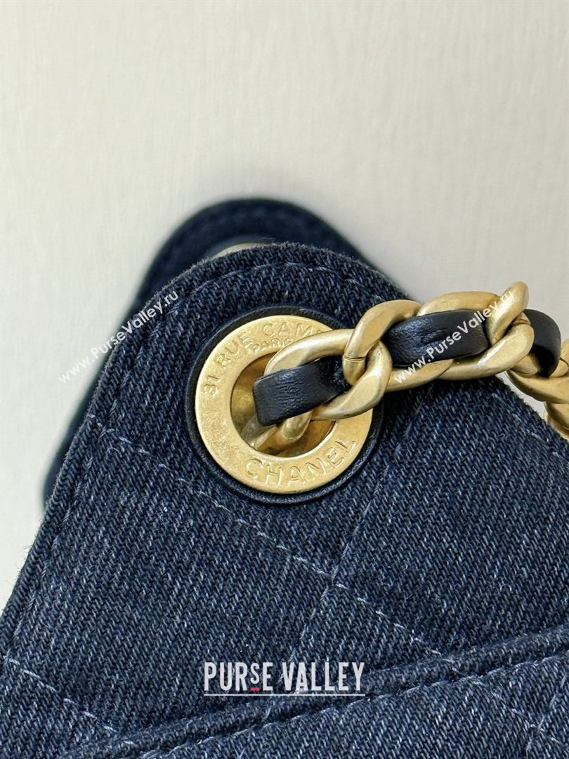 Chanel 25 Mini Handbag in Deep Blue Washed Denim AS5631 2026 Top Quality (SHUNY-26031805)