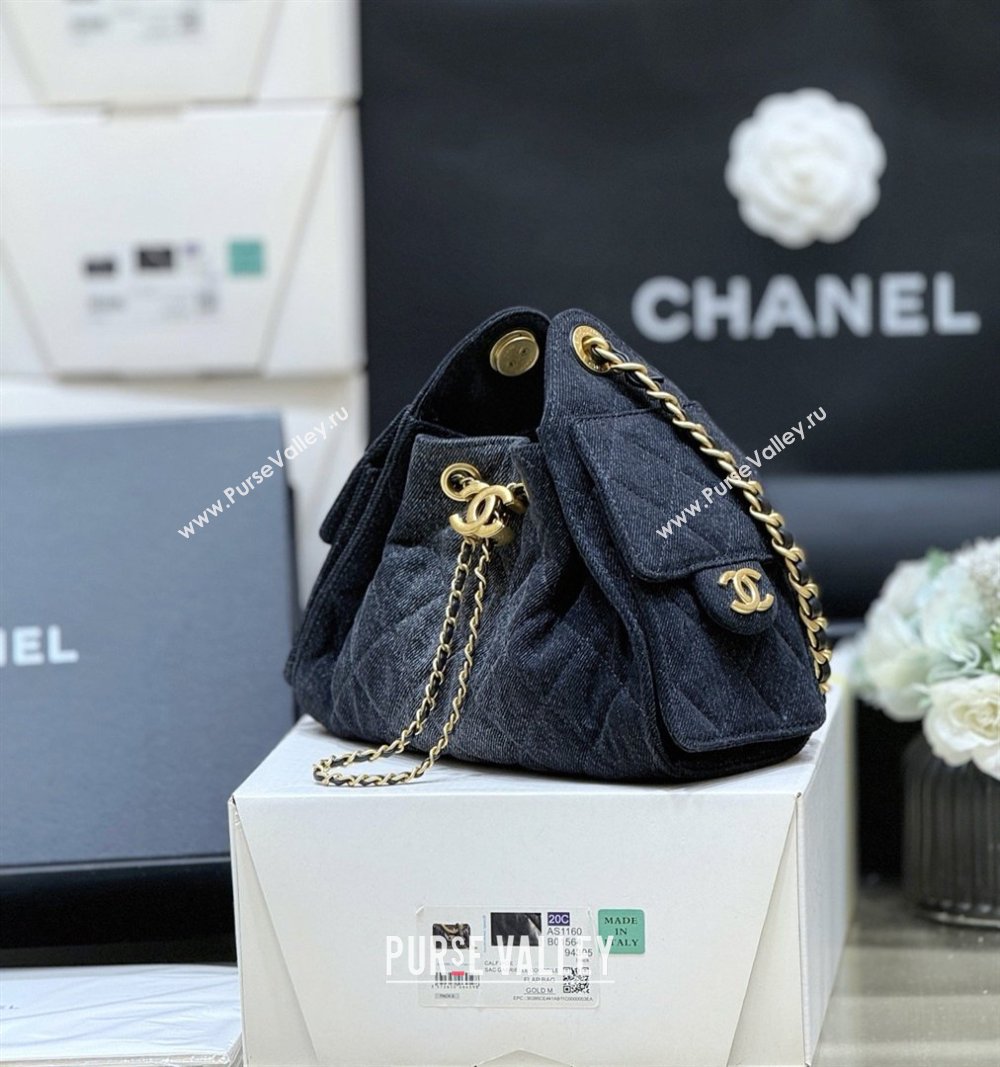 Chanel 25 Mini Handbag in Deep Blue Washed Denim AS5631 2026 Top Quality (SHUNY-26031805)