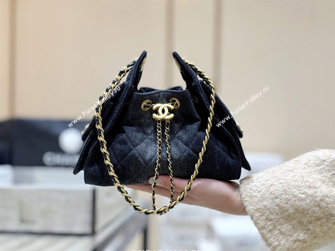 Chanel 25 Mini Handbag in Deep Blue Washed Denim AS5631 2026 Top Quality (SHUNY-26031805)