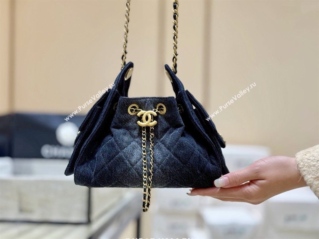 Chanel 25 Mini Handbag in Deep Blue Washed Denim AS5631 2026 Top Quality (SHUNY-26031805)