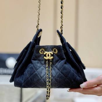Chanel 25 Mini Handbag in Deep Blue Washed Denim AS5631 2026 Top Quality (SHUNY-26031805)
