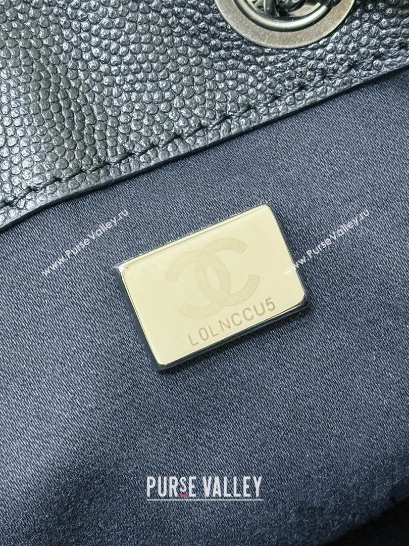 Chanel 25 Mini Handbag in Grained Calfskin AS5631 Black/Silver 2026 Top Quality (SHUNY-26031807)