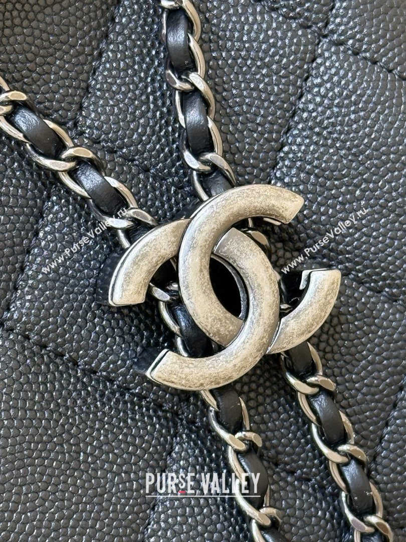 Chanel 25 Mini Handbag in Grained Calfskin AS5631 Black/Silver 2026 Top Quality (SHUNY-26031807)