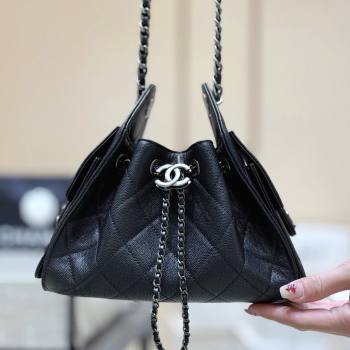 Chanel 25 Mini Handbag in Grained Calfskin AS5631 Black/Silver 2026 Top Quality (SHUNY-26031807)