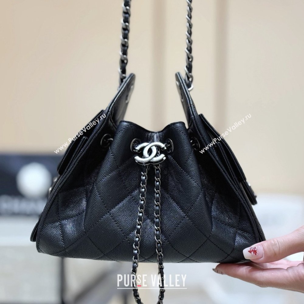 Chanel 25 Mini Handbag in Grained Calfskin AS5631 Black/Silver 2026 Top Quality (SHUNY-26031807)