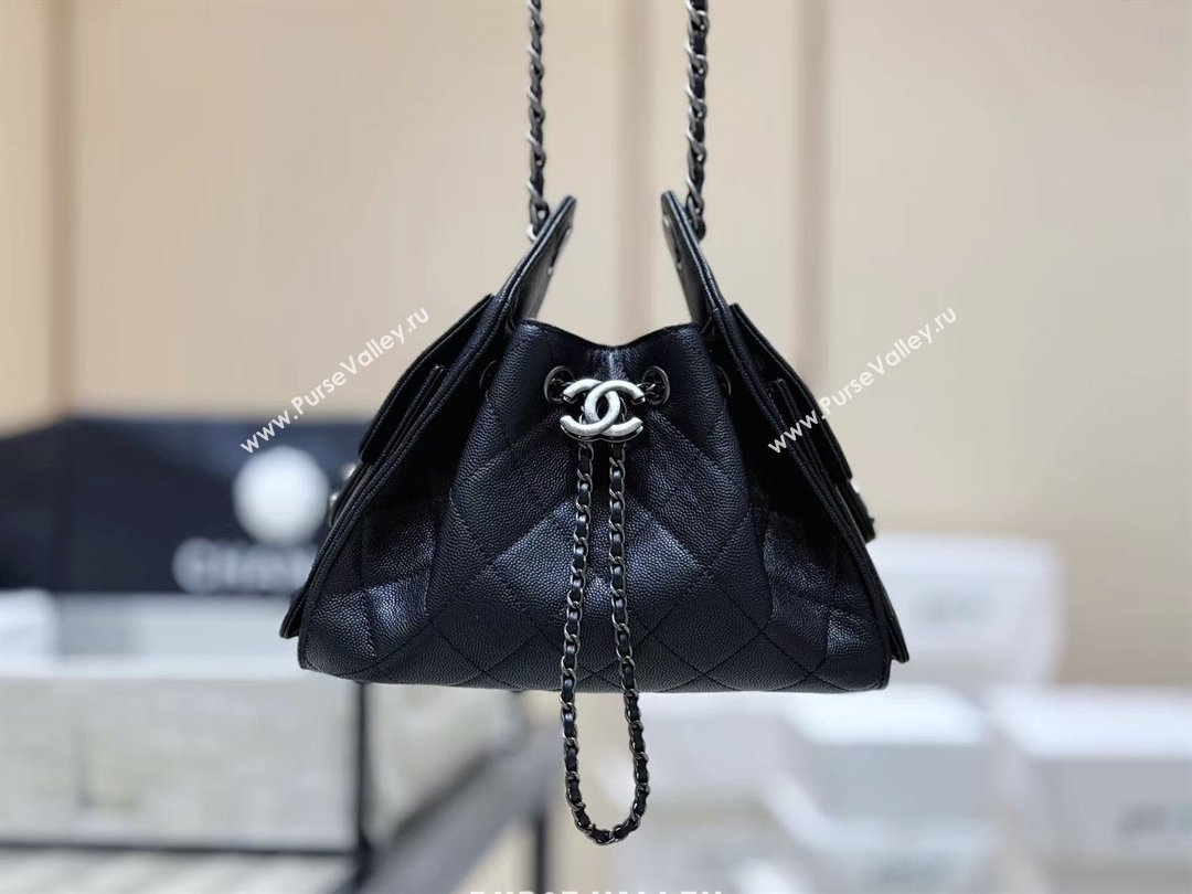 Chanel 25 Mini Handbag in Grained Calfskin AS5631 Black/Silver 2026 Top Quality (SHUNY-26031807)