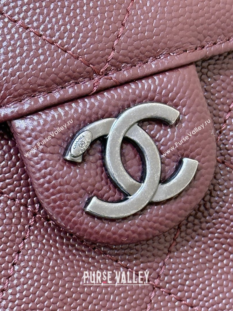 Chanel 25 Mini Handbag in Grained Calfskin AS5631 Burgundy/Silver 2026 Top Quality (SHUNY-26031808)
