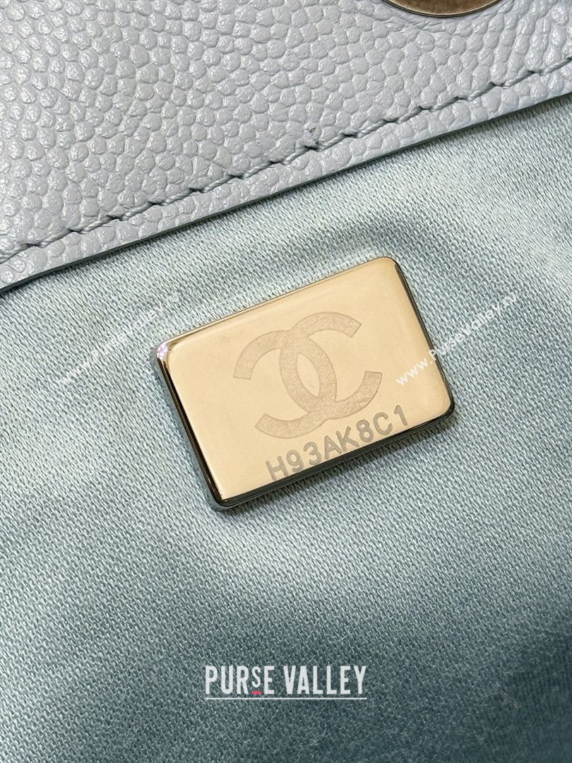Chanel 25 Mini Handbag in Grained Calfskin AS5631 Light Blue/Silver 2026 Top Quality (SHUNY-26031809)