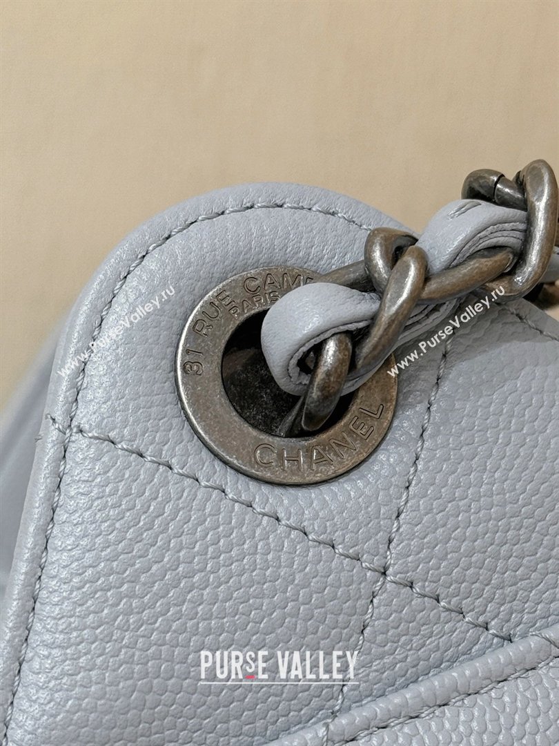 Chanel 25 Mini Handbag in Grained Calfskin AS5631 Light Blue/Silver 2026 Top Quality (SHUNY-26031809)