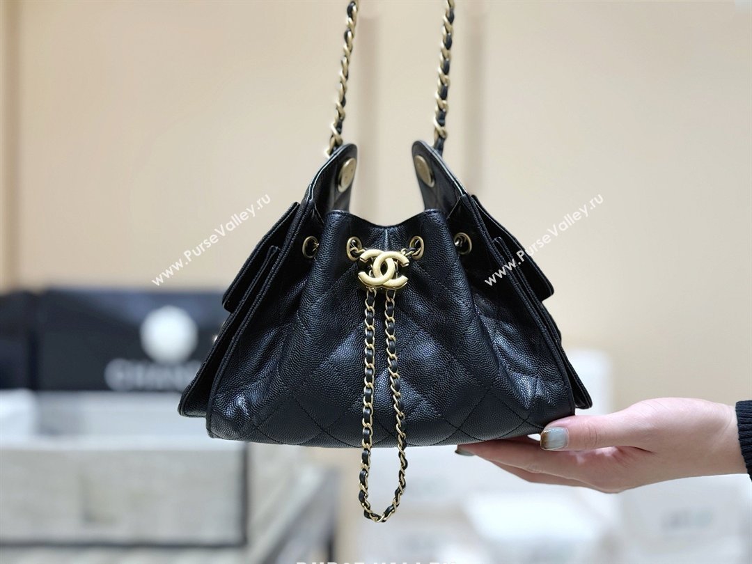Chanel 25 Mini Handbag in Grained Calfskin AS5631 Black/Gold 2026 Top Quality (SHUNY-26031811)