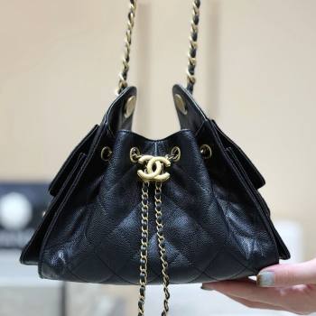 Chanel 25 Mini Handbag in Grained Calfskin AS5631 Black/Gold 2026 Top Quality (SHUNY-26031811)