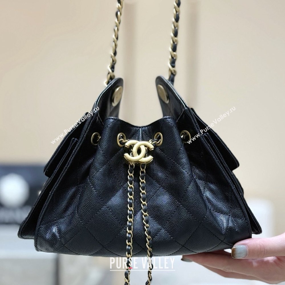 Chanel 25 Mini Handbag in Grained Calfskin AS5631 Black/Gold 2026 Top Quality (SHUNY-26031811)