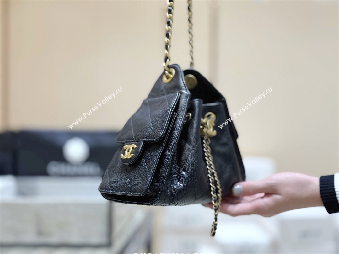 Chanel 25 Mini Handbag in Grained Calfskin AS5631 Black/Gold 2026 Top Quality (SHUNY-26031811)