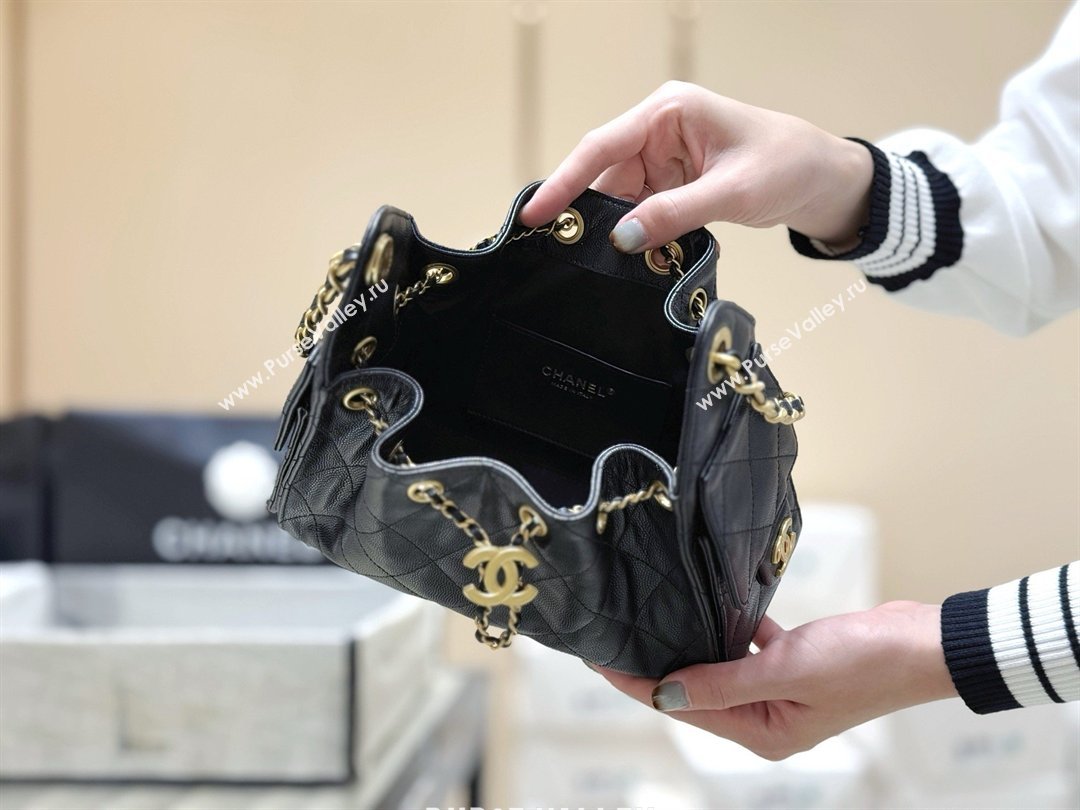 Chanel 25 Mini Handbag in Grained Calfskin AS5631 Black/Gold 2026 Top Quality (SHUNY-26031811)