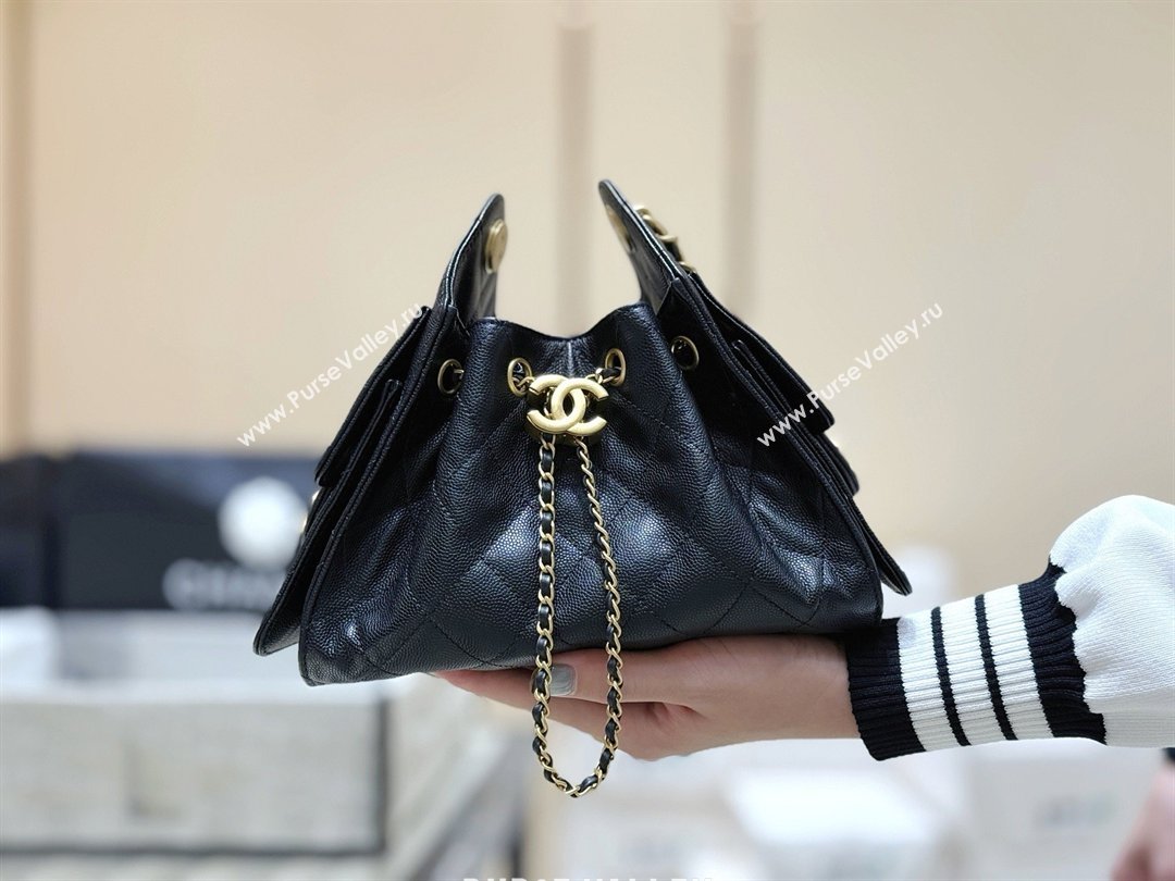 Chanel 25 Mini Handbag in Grained Calfskin AS5631 Black/Gold 2026 Top Quality (SHUNY-26031811)
