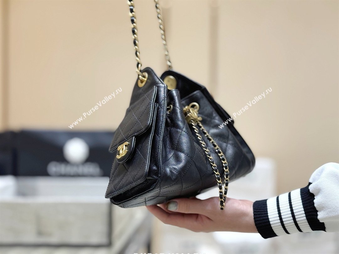 Chanel 25 Mini Handbag in Grained Calfskin AS5631 Black/Gold 2026 Top Quality (SHUNY-26031811)